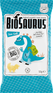 Bio sós kukorica snack, gluténmentes BioSaurus