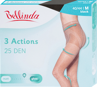 Alakformáló harisnyanadrág 3action, 25 DEN; fekete, M Bellinda