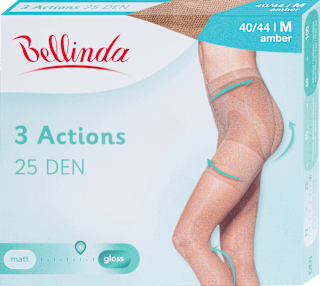 Alakformáló harisnyanadrág 3action, 25 DEN; amber, M Bellinda