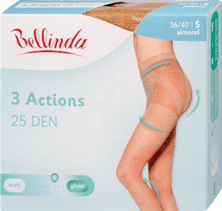 Alakformáló harisnyanadrág 3action, 25 DEN; almond, S Bellinda