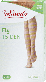 Térdfix, Fly, 15 DEN; amber, egy méret Bellinda