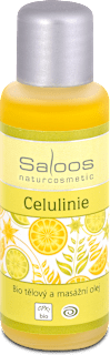 masážní olej Celulinie Saloos