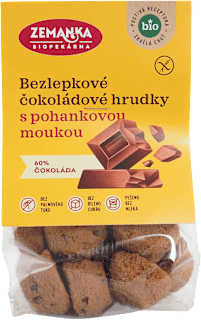 Bio Bezgluténové čokoládové hrudky s pohánkovou múkou Biopekárna Zemanka
