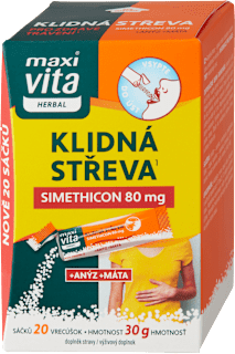 Herbal Klidná střeva simethicon 80 mg + anýz + máta maxi vita