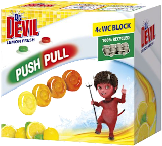 WC závěs bez košíku Lemon 4x20 g Dr.DEVIL