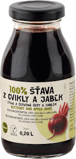 100 % šťava z cvikly a jabĺk zdravo