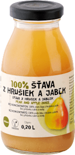 100 % šťava z hrušiek a jabĺk zdravo