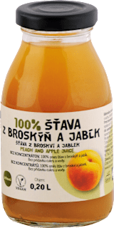 100 % šťava z broskýň a jabĺk zdravo