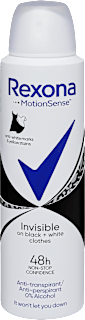 Deo spray Motionsense Invisible on black + white Clothes Rexona