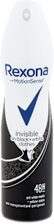 Antiperspirant v spreji Invisible Black + White 48h Rexona