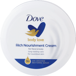 Krém na tvár a telo body love Rich Nourishment Dove