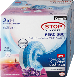 Náhradné tablety Stop vlhkosti Aero 360° - levanduľa Ceresit STOP