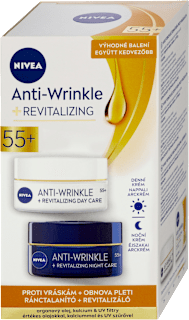 Obnovujúci denný a nočný krém proti vráskam 55+, 2x50 ml NIVEA