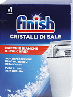 Cristalli di sale per lavastoviglie Finish