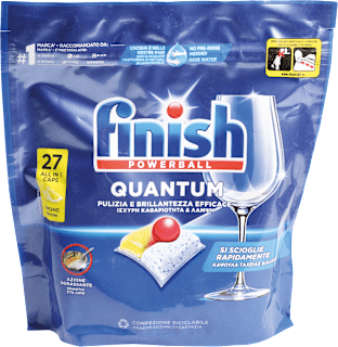Caps per lavastoviglie Quantum All in 1 al limone Finish