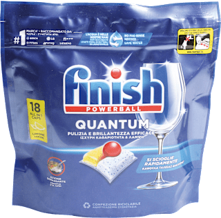 Caps per lavastoviglie Quantum All in 1 al limone Finish