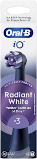Testine per spazzolino iO Radiant White Nere 3pz Oral-B
