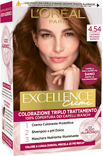 Colorazione permanente castano mogano ramato 4.54 L'ORÉAL PARiS EXCELLENCE Creme
