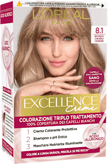 Colorazione permanente biondo chiaro cenere 8.1 L'ORÉAL PARiS EXCELLENCE Creme
