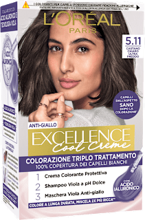 Colorazione permanente Cool Creme castano chiaro ultra freddo 5.11 L'ORÉAL PARiS EXCELLENCE Creme