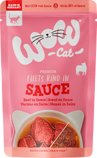Nassfutter Katze Rind in Sauce WOW