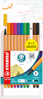 Point 88 Etui Set 8tlg + 2 gratis STABILO