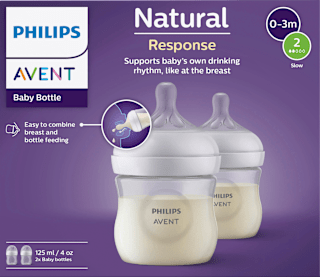 Babyflasche Natural Response weiß, von Geburt an, Doppelpack, 125ml PHILIPS AVENT