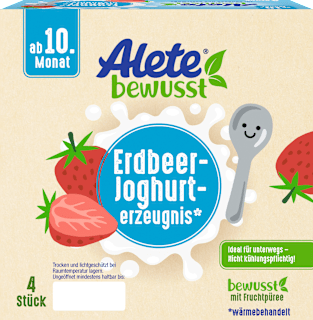 Frucht & Joghurt Erdbeere ab dem 10. Monat Alete bewusst