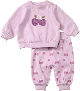 Set mit Sweatshirt & Wendehose & Mitwachsfunktion, lila, Gr. 68, 1 St