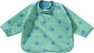 Lätzchen mit Ärmel & Punkte-Muster, grün & blau ALANA