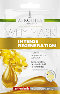 Regenerativna maska za obraz Why Mask Karotin AFRODITA