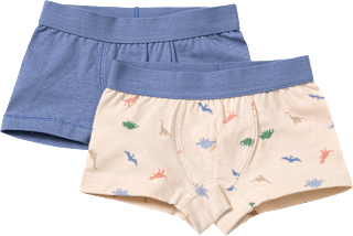 Boxershorts mit Dino-Muster, blau + beige, Gr. 98/104 ALANA