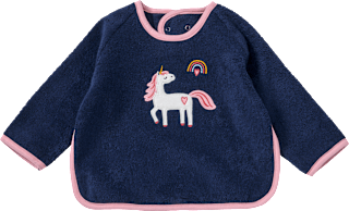 Lätzchen mit Ärmel & Einhorn-Motiv, blau ALANA