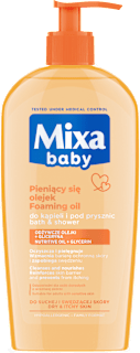 Delikatny płyn do kąpieli i mycia z olejkiem Mixa baby