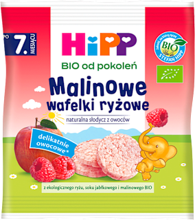 Malinowe wafelki ryżowe BIO HiPP