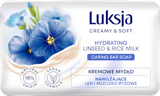 Kremowe mydło w kostce Linseed & Rice Milk Luksja