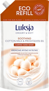 Kremowe mydło w płynie Cotton Milk & Provitamin B5, zapas Luksja