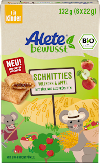 Kindersnack Schnitties Vollkorn Apfel (6x22 g), ab 3 Jahren Alete
