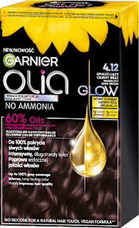 Farba do włosów opalizujący ciemny brąz 4.12 GARNIER olia