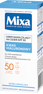 Krem nawilżający na dzień SPF 50 Mixa