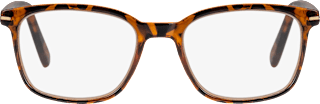 Fertig-Lesebrille demi-braun Vollrand +3,0 VISIOMAX