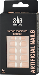french manicure apricot Veštački nokti s-he colour&style