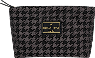 Kosmetiktasche Hahnentritt dunkelblau "Lovely Things" manòu
