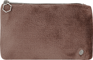 Kosmetiktasche mauve mit Fell  manòu