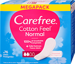 Tisztasági betét Cotton Feel Normal, illatmentes Carefree