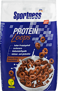 Chrumkavé proteínové krúžky s kakaovou príchuťou Protein Loops Sportness