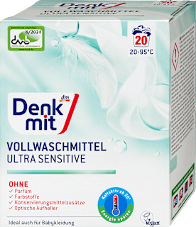 Vollwaschmittel Pulver Ultra Sensitive Denkmit