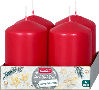 adventní svíčky set, 58/90 červené Profissimo