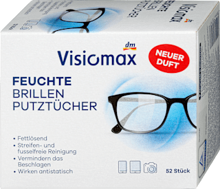 Salviette umidificate per occhiali visiomax