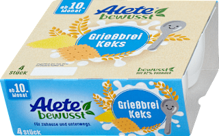 Milchbrei Grieß mit Keks ab dem 10. Monat Alete